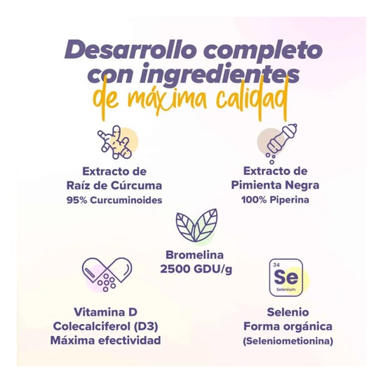 HSN Extracto de Cúrcuma 50:1 y Bromelina Plus 120vcaps