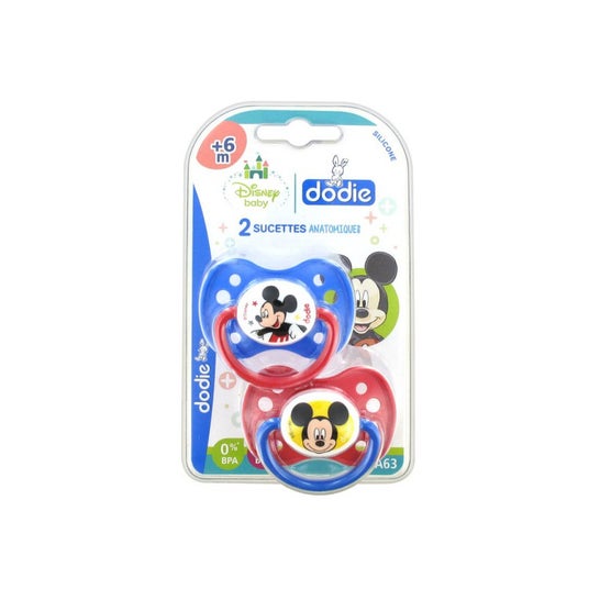 Dodie Disney Sucette Anatomique Silicone Duo Mickey +6mois