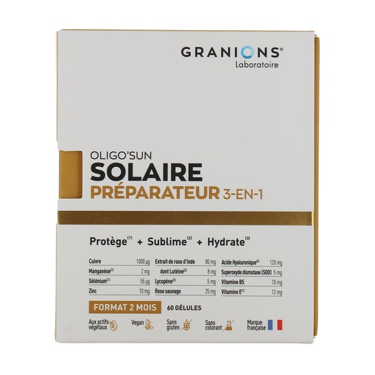 Granions Oligo'sun Solaire Préparateur 3 en 1 60 Gélules
