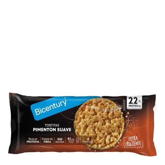 Bicentury Galettes protéinées au paprika doux 8 unités