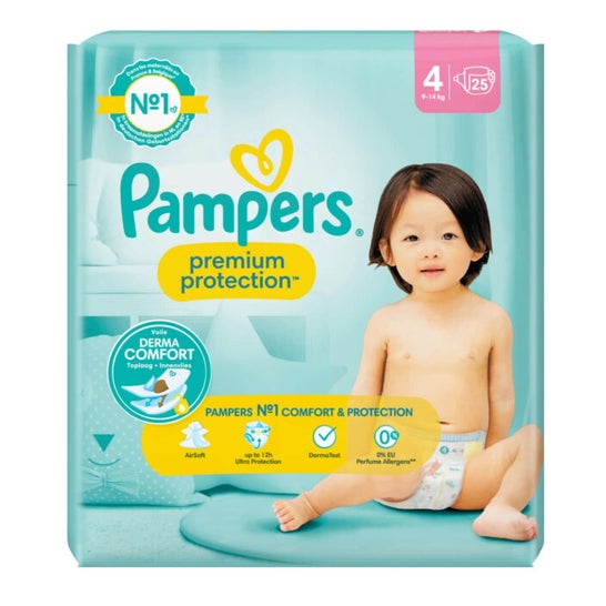 Pampers Couches Premium Protection T4 25uts