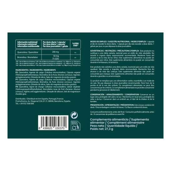 DocMorris Quercétine + Broméline 60 Gélules (Expire dans moins de 6 mois)