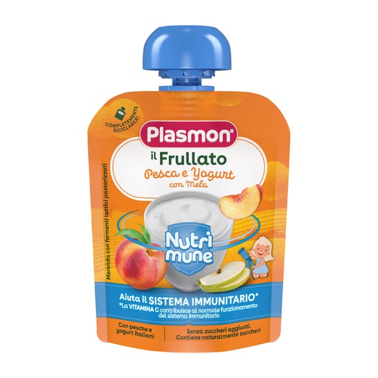 Plasmon Nutri-Mune Pêche Yaourt Pomme 85g
