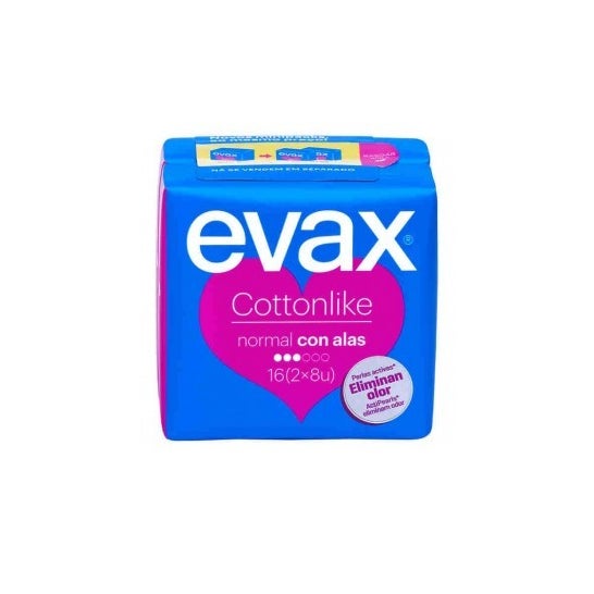 Ailes de Compresse Evax en coton 16 Unités