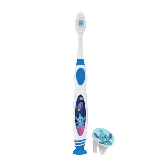 Plic Brosse Dents 6–9 Ans Capuchon Ventouse Dupont 612 Bleu 1 ut