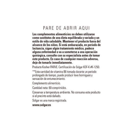 Solgar VmPrime 60 Comprimés
