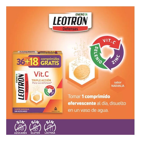 Leotron Vitamine C Orange 54 Comprimés Leotron Vitamine C Orange 54 Comprimés