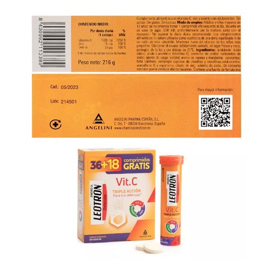 Leotron Vitamine C Orange 54 Comprimés Leotron Vitamine C Orange 54 Comprimés