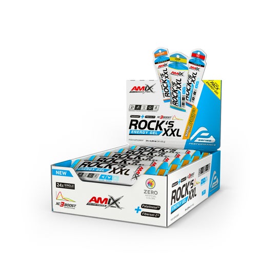 Amix Performance Rock's Gel XXL Sin Cafeína Mango 24x65g