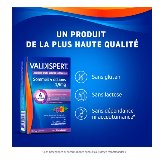 Valdispert Sommeil 4 Actions 1,9mg 30 Capsules