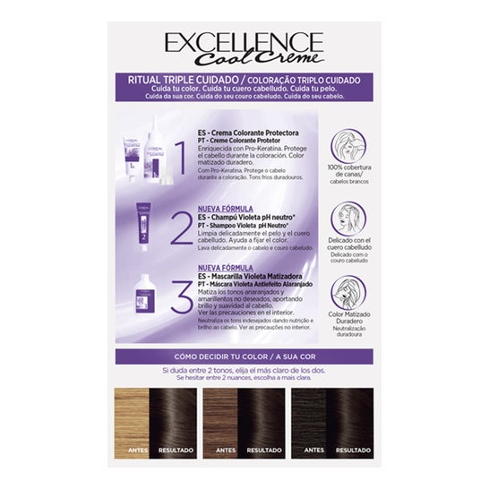 L'oréal Excellence Teinture Cheveux N4.11 1 Unité