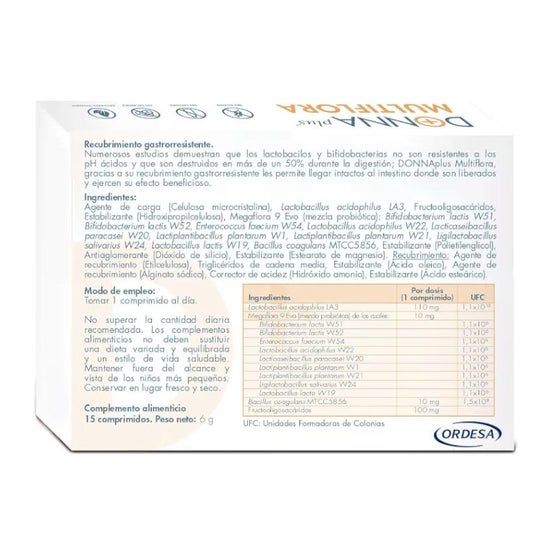 Ordesa Donna Plus Multiflora 15 Comprimés Ordesa Donna Plus Multiflora 15 Comprimés