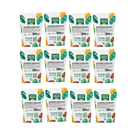 NaturGreen Pack Caroube Poudre Bio 12x200g