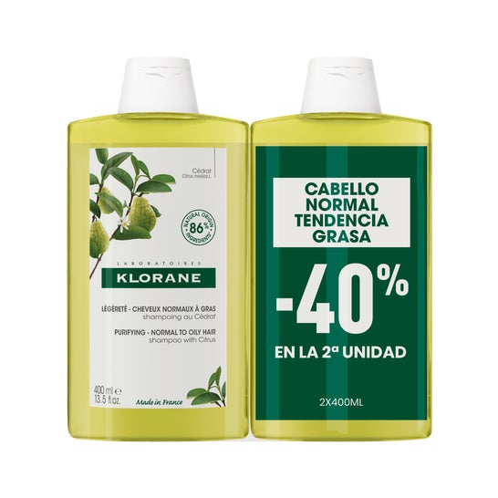 Klorane Shampooing Au Cédrat 2x400ml
