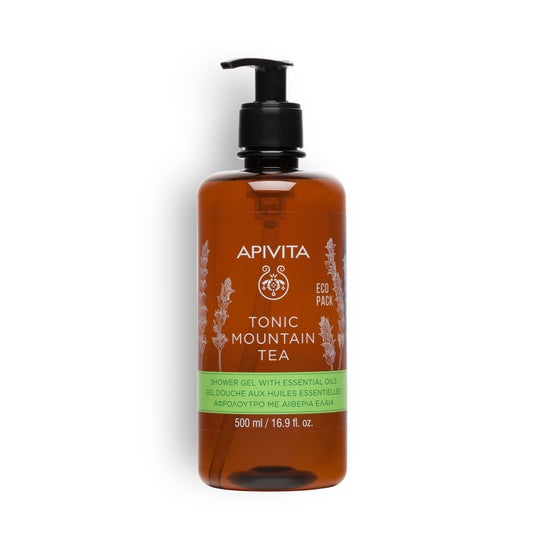 Apivita Gel Douche Thé de Montagne aux Huiles Essentielles Ecopack 500 ml