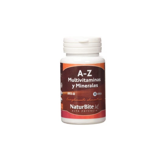 Naturbite A-Z Multivitamines et Minéraux 60 Tabs