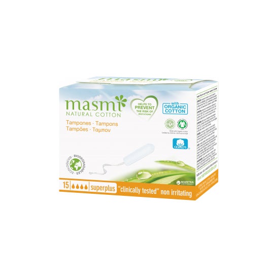 Tampons en coton naturel Masmi Digital Super Plus 15pcs