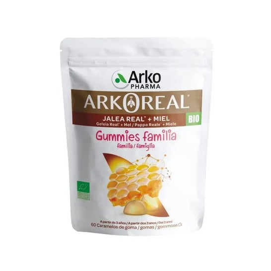 Arkopharma Arkoroyal Famille Gelée Royale + Miel 60gummies Arkopharma Arkoroyal Famille Gelée Royale + Miel 60gummies
