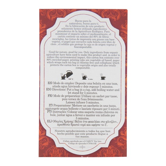 Artemis Bio Argital thé rouge 20 Unités