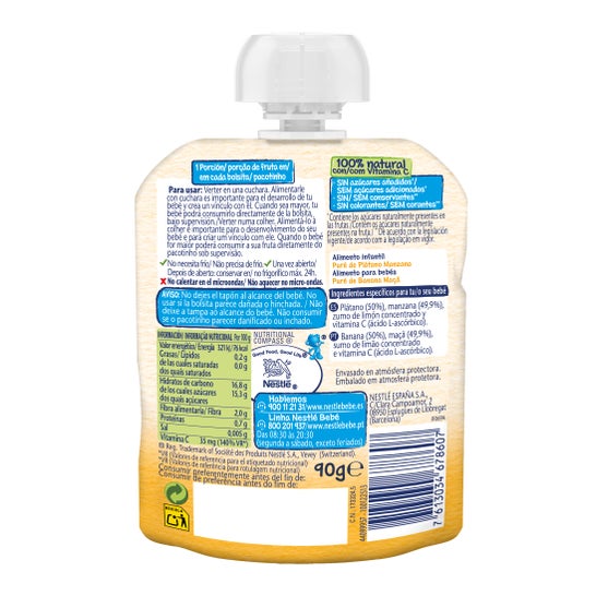 Nestlé NaturNes Banane et pomme 90gr