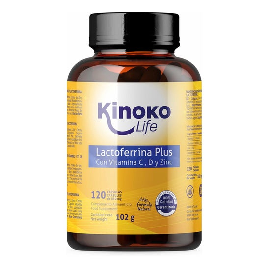 Kinoko Life Lactoferrine Plus avec Vitamine C D y Zinc 120caps