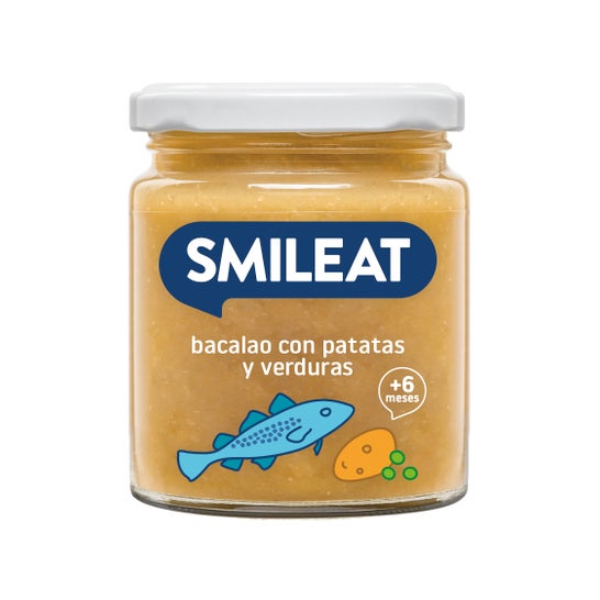 Smileat Tarrito Ecológico de Bacalao con Patatas y Verduras 230g