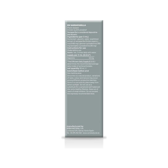Extrait de salsepareille Xxi 50ml Soria Na