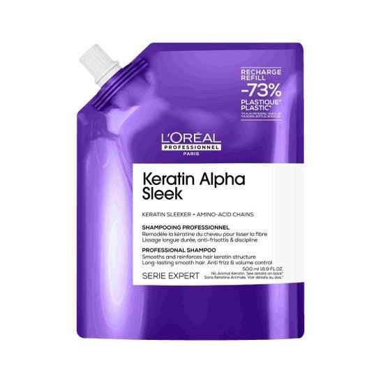 L'Oréal Keratin Alpha Sleek Shampooing Recharge 500 ml
