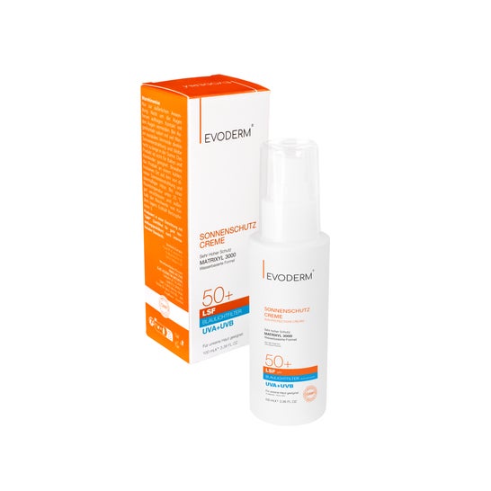 Evoderm Crème Solaire Spf50+ avec Matrixyl 3000 UVA+UVB 100ml