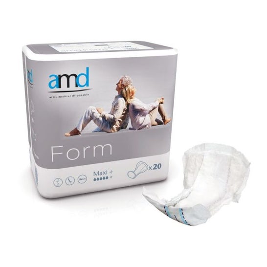 Amd Form Maxi+ Serviettes Protection Incontinence Adulte 20uts
