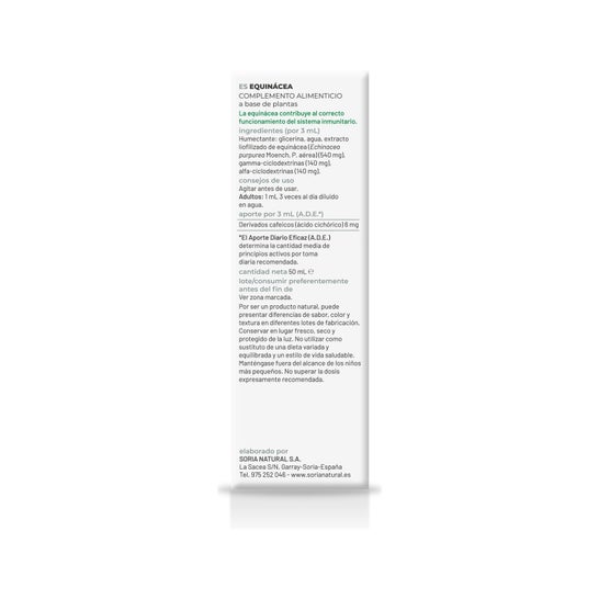 Soria Natural Échinacée Extrait 50ml