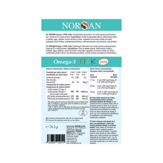 Norsan Omega-3 Fisk Jelly 45 Gommes