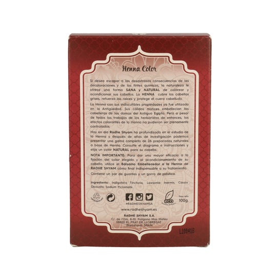 Radhe Shyam Henné Châtaigne Acajou Poudre d'acajou