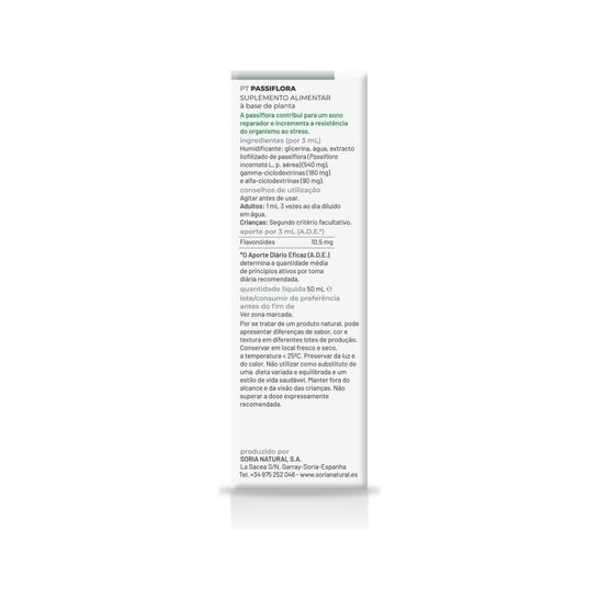 Extracto Pasiflora Xxi 50 Ml Soria Natur *