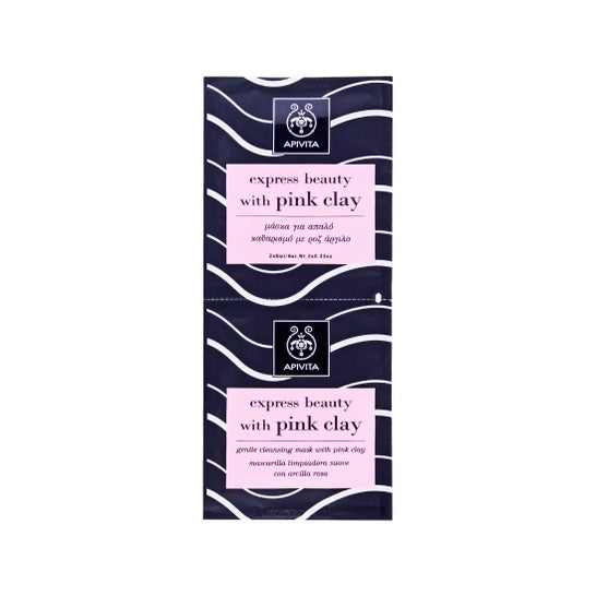 Apivita Express Beauté Argile Rose Nettoyant Masque Nettoyant 2udsx8ml
