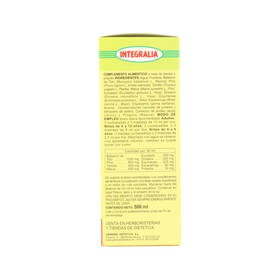 Integralia Sirop Constifin Sans Sucre 500ml
