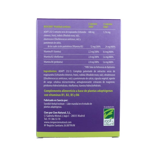 100% Résiliens Naturels Vitalité 60 gélules
