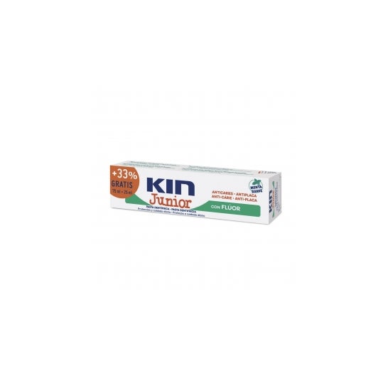 Kin Junior dentifrice Junior pâte de menthe douce 75ml+25ml