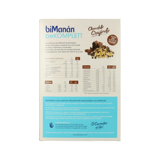 BiManán BeKomplett Chocolat Croustillant 8 Barres
