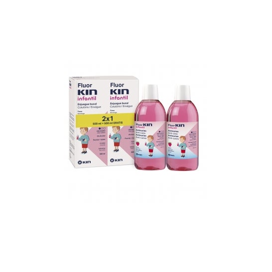 Kin Fluor Rinçage pour nourrissons 500ml 2x1