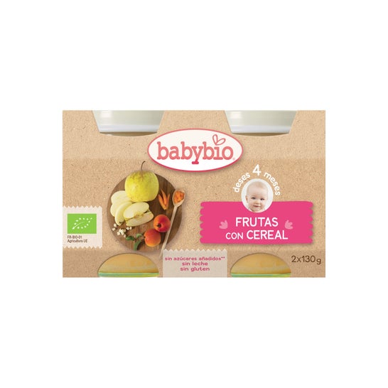 Babybio Fruits & Céréales BIO 2x130g