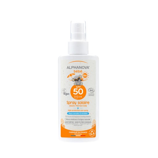 Alphanova Bébé Bio Spray Solaire SPF50 125ml