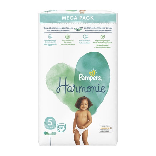 Pampers Harmonie Mega Pack Taille 5 11-16kg 58 Couches