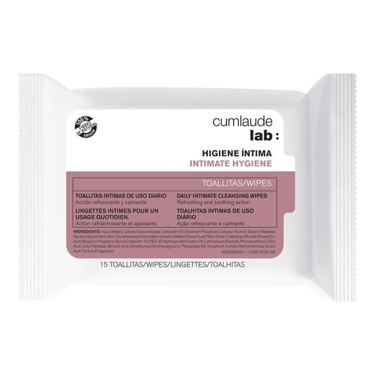 Cumlaude Lingettes Hygiène Intime Apaisantes 15uds