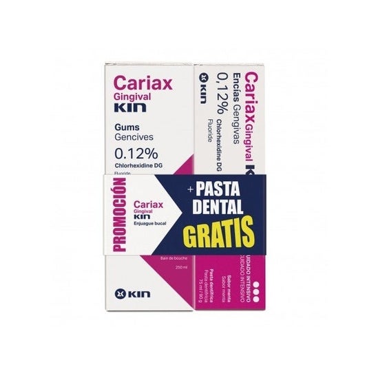 Kin Cariax Gingival Pack Bain de Bouche 250ml + Dentrifice