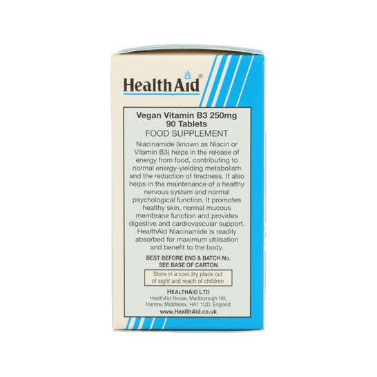 HealthAid Vitamine B3 (Niacinamide) 250mg 90comp