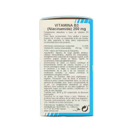 HealthAid Vitamine B3 (Niacinamide) 250mg 90comp