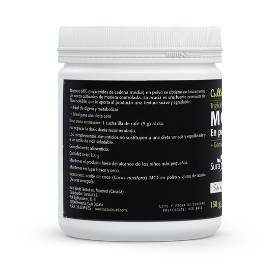 Sura Vitasan MCT de Coco en Poudre 150 g