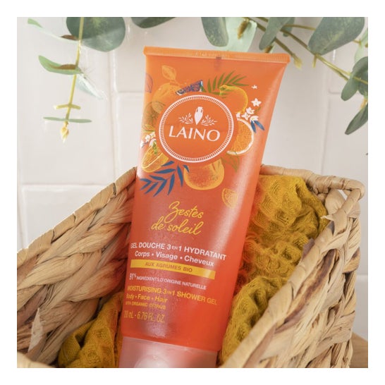 Laino Zeste De Soleil Gel Douche 3 En 1 Agrumes Bio 200ml