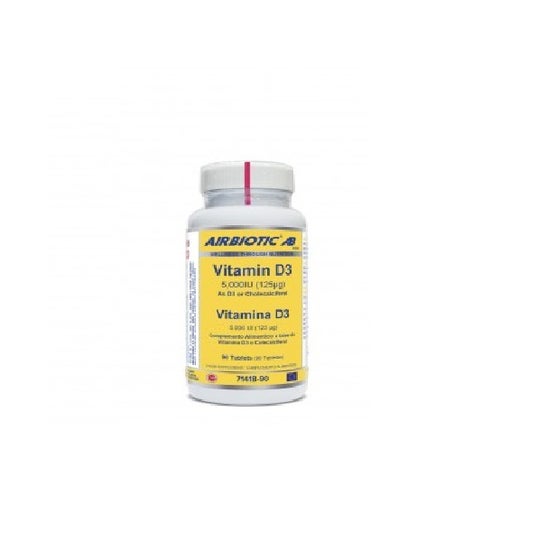 Airbiotic™ AB vitamine D3 125mg 125mg 90 comprimés